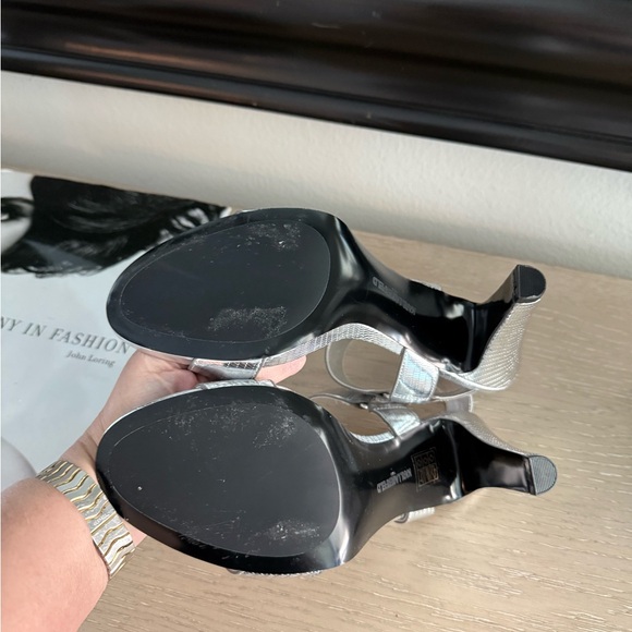 Silver heels, Karl Lagerfeld. Single use - Picture 3 of 5